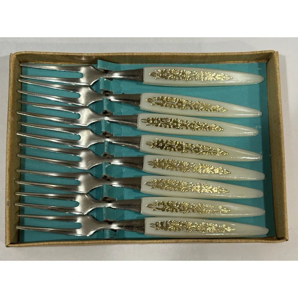 Vintage Little Forks TWO 8-Piece‎ Set Stainless Steel, Made in Japan, MCM